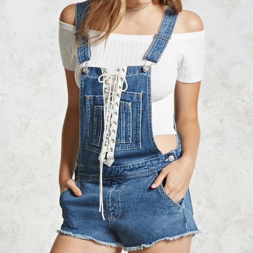 Forever 21 Lace Up Women's Overalls